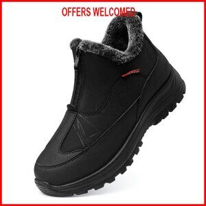 Waterproof Fur Lined Snow Boots Women's Size 5-12 Slip On Winter Booties